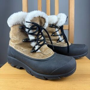 Sorel Snow Angel Lace Leather boots in Root Beer size 9.5
